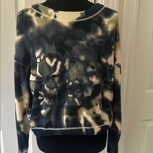 NATURAL LIFE Blue and Cream Tie-Dye Sweater